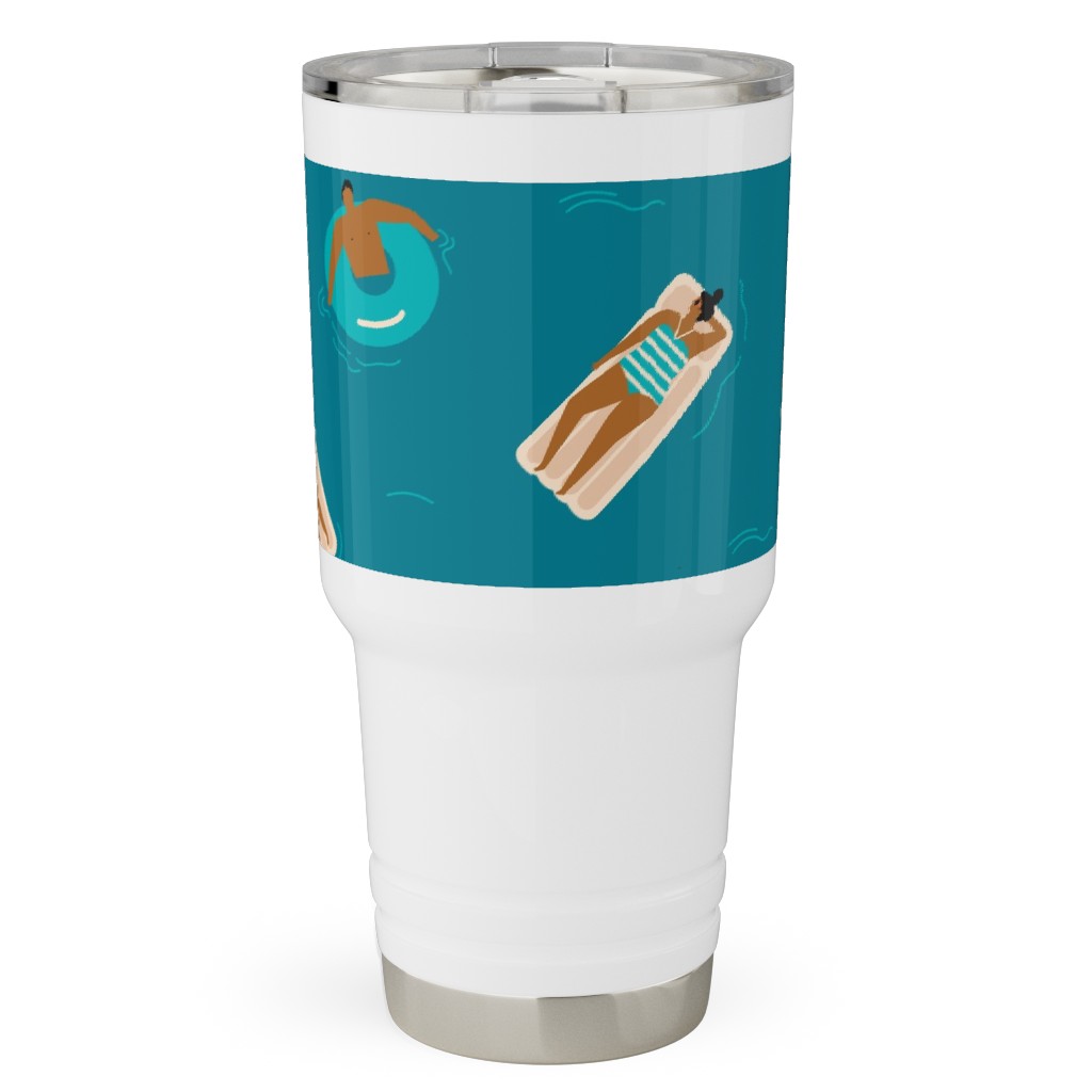 Summertime Travel Tumbler, 30oz, Blue, True Blue