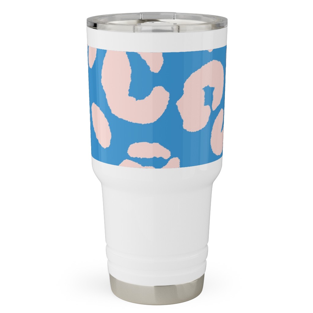 Jaguar Spots - Blue Travel Tumbler, 30oz, Blue, True Blue
