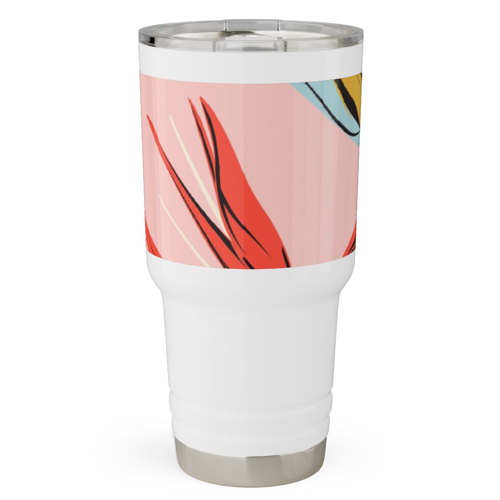 Bird of Paradise Travel Tumbler, 30oz, Pink