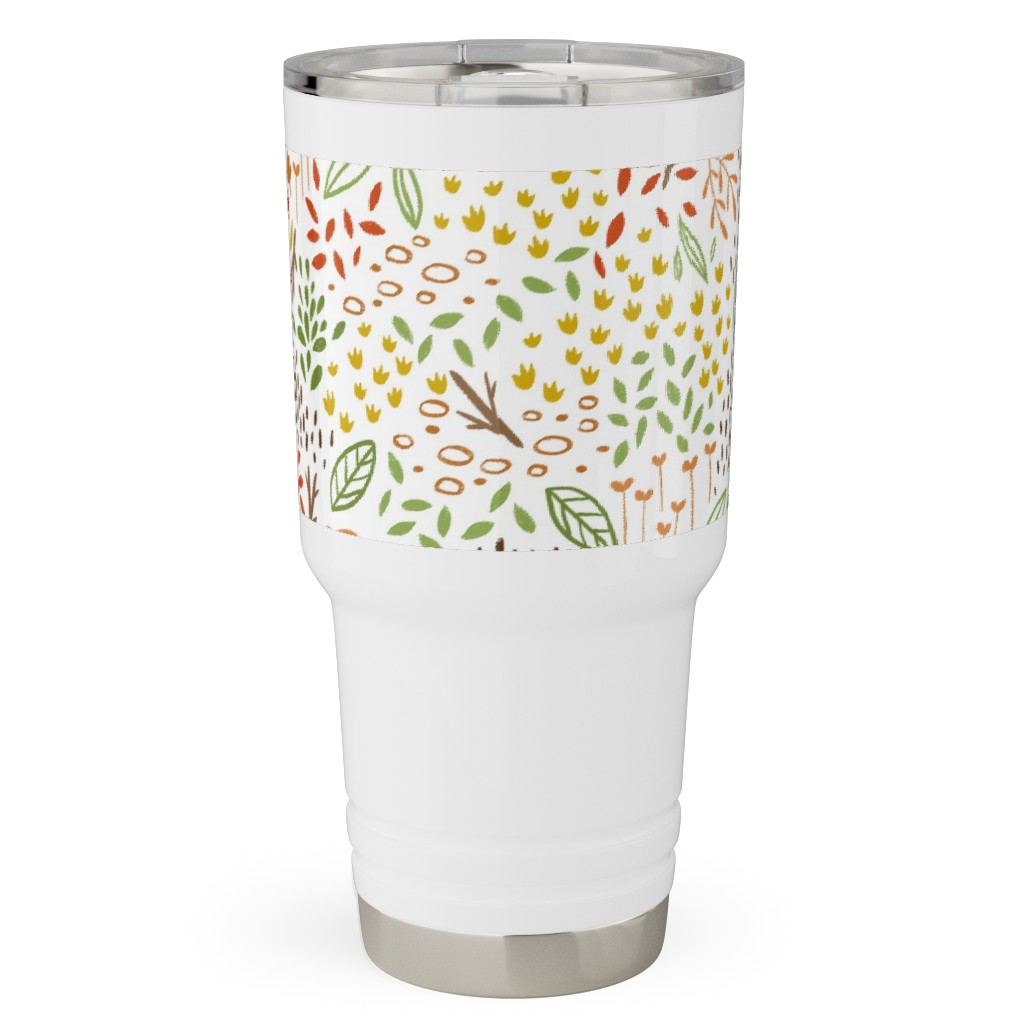 Tiny Leaves - Multi Travel Tumbler, 30oz, Multicolor