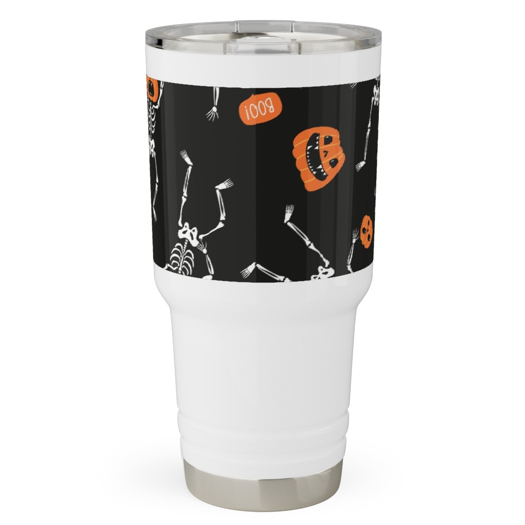 Halloween Party - Black Travel Tumbler, 30oz, Orange, Orange
