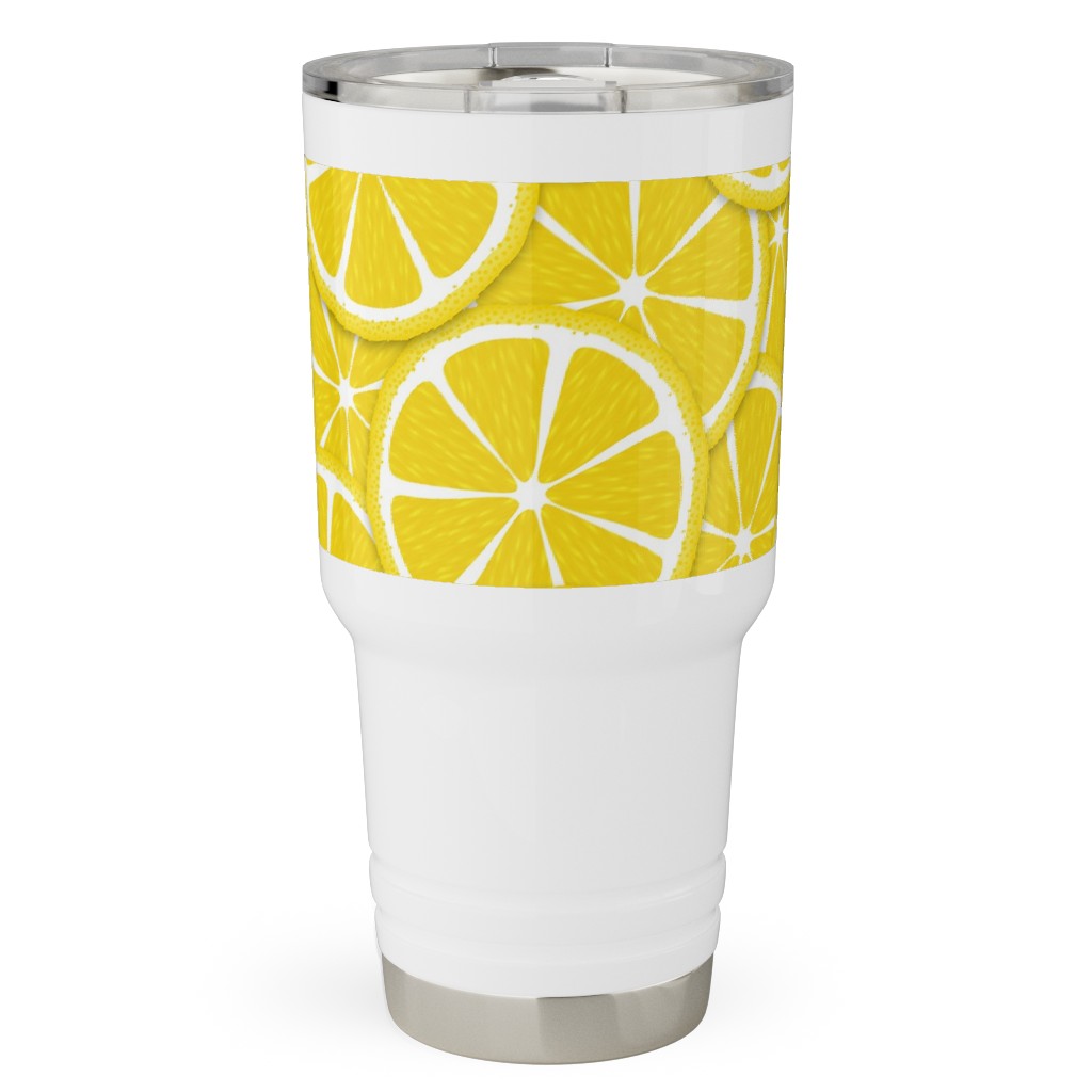 Limes and Lemons Travel Tumbler, 30oz, Yellow, Bright Delight