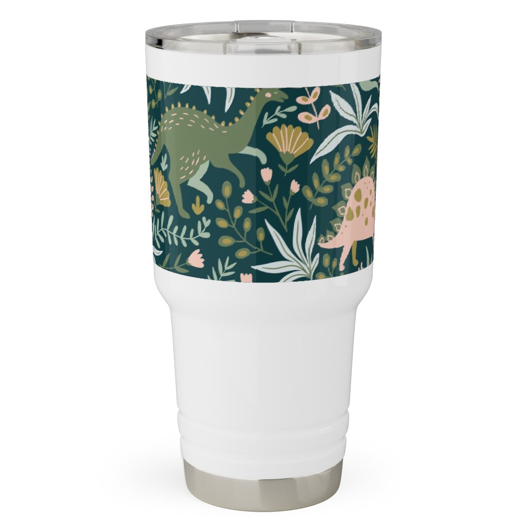 Dino - Green Travel Tumbler, 30oz, Green, Classic Green