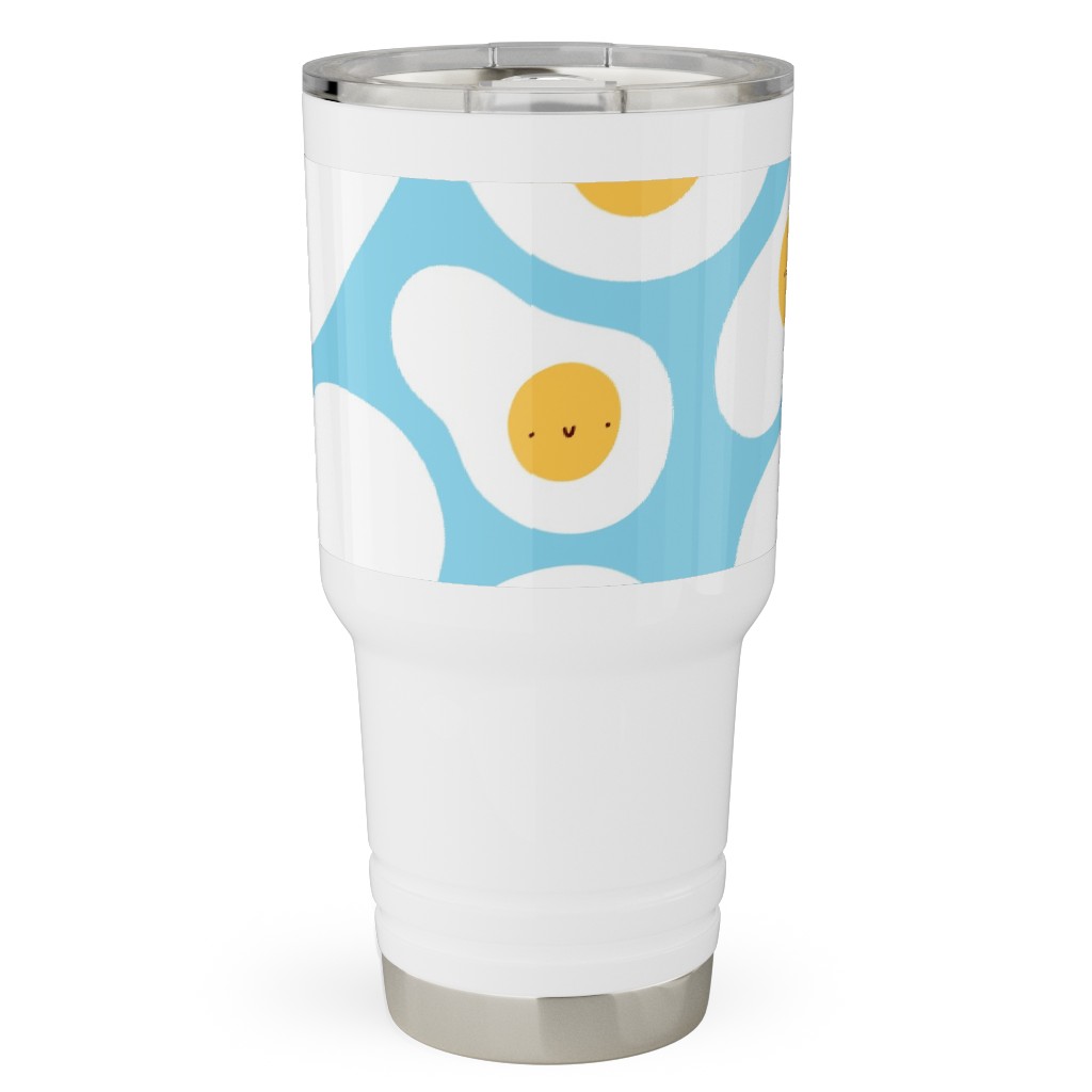 Cute Fried Eggs - Blue Travel Tumbler, 30oz, Blue