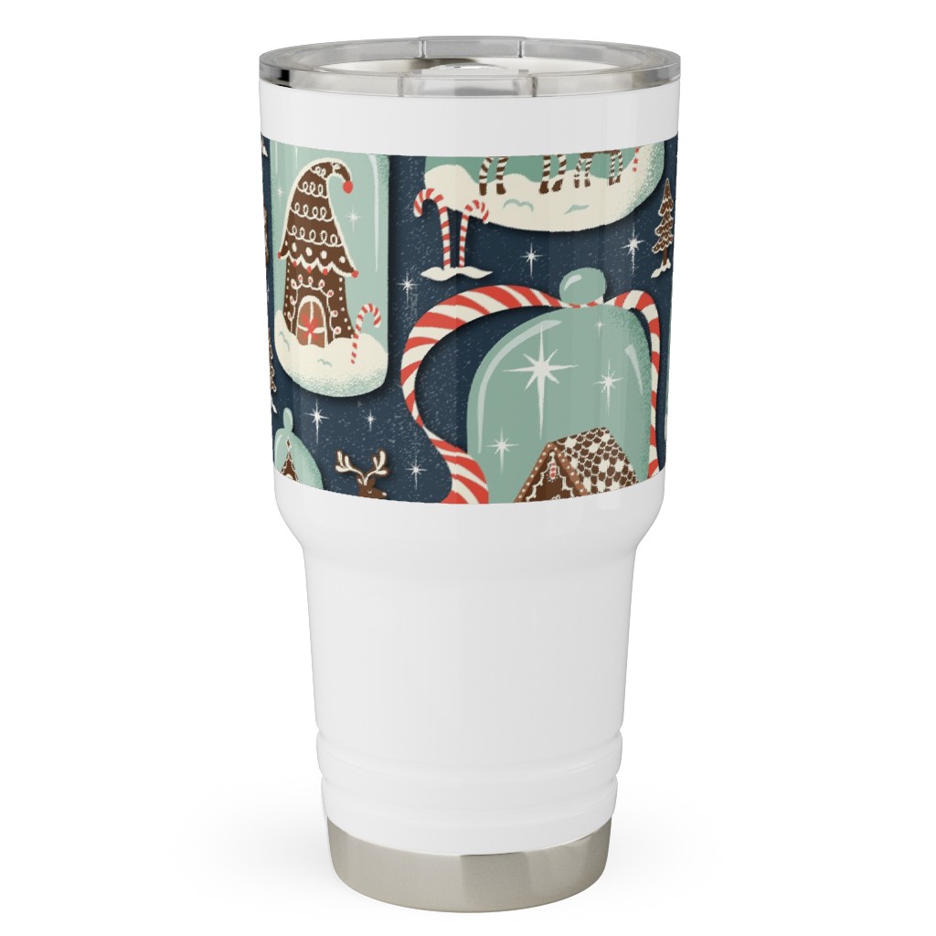 Holiday Tumbler Cup with Handle Gingerbread