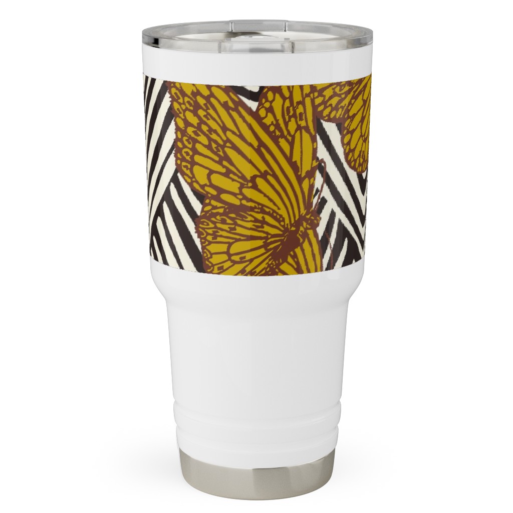 Enchanted Butterfly - Gold Travel Tumbler, 30oz, Yellow, Classic Yellow