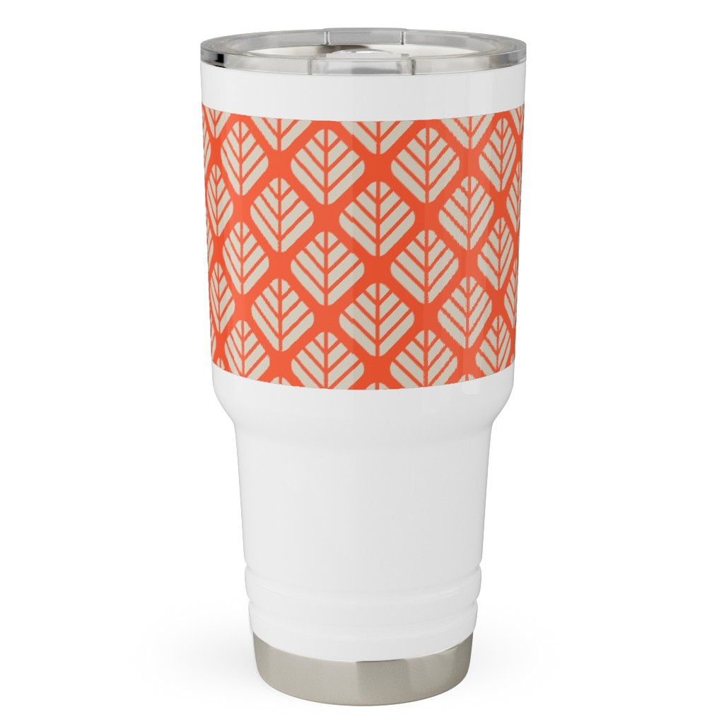 Blaettli - Orange and Beige Travel Tumbler, 30oz, Orange