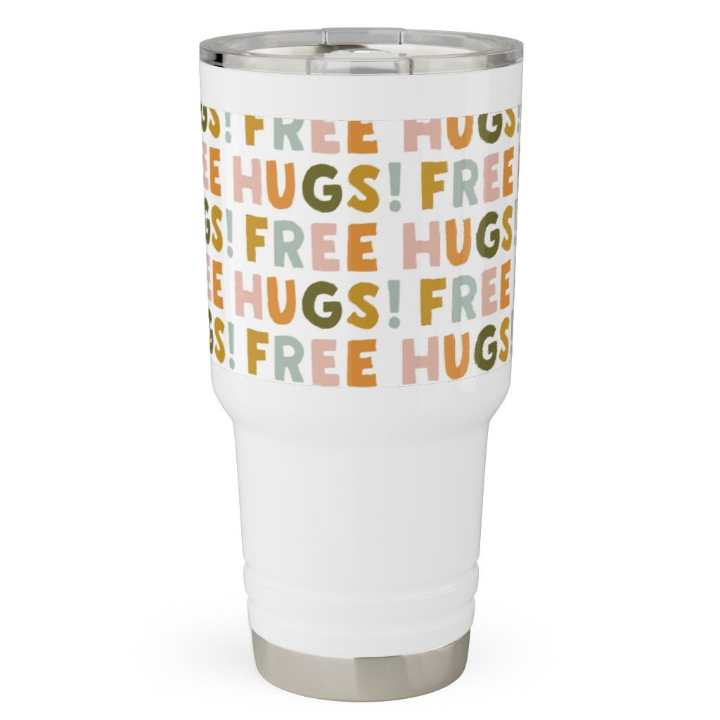 Free Hugs! - Multi Warm Travel Tumbler, 30oz, Multicolor