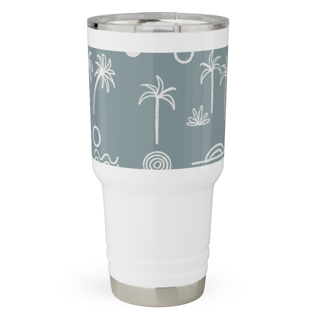 Summer Sun - Slate Travel Tumbler, 30oz, Blue