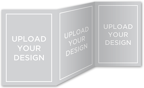 Upload Your Own Design Custom Greeting Card, White, White, Pearl Shimmer Cardstock