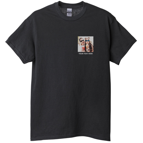 Pocket Gallery of One T-shirt, Adult (S), Black, Customizable front & back, White, white