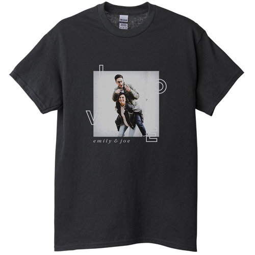 Space for Love T-shirt, Adult (S), Black, Customizable front, Black, black