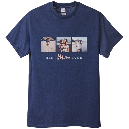 The Best Three T-shirt, Adult (S), Navy, Customizable front & back, White, white