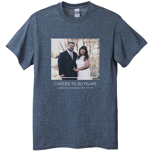 Floating Frame T-shirt, Adult (M), Gray, Customizable front & back, White