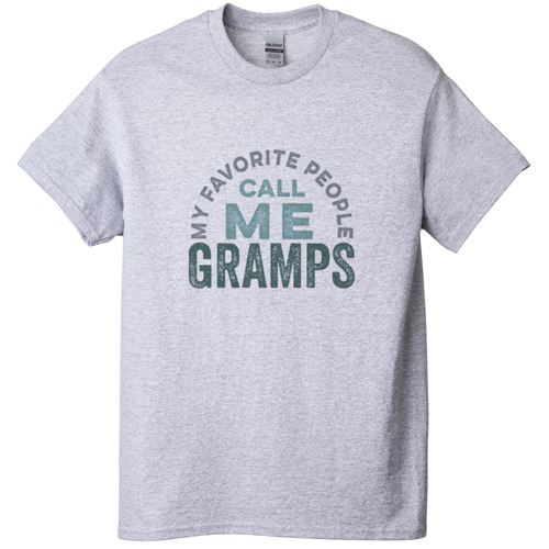 Call Me Nickname T-shirt, Adult (M), Gray, Customizable front, Blue