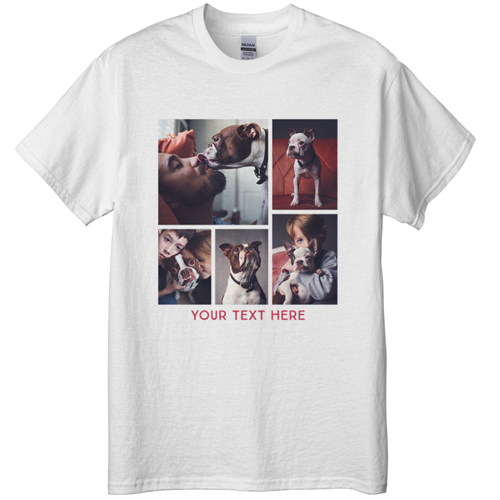 Gallery of Five T-shirt, Adult (L), White, Customizable front & back, White, white