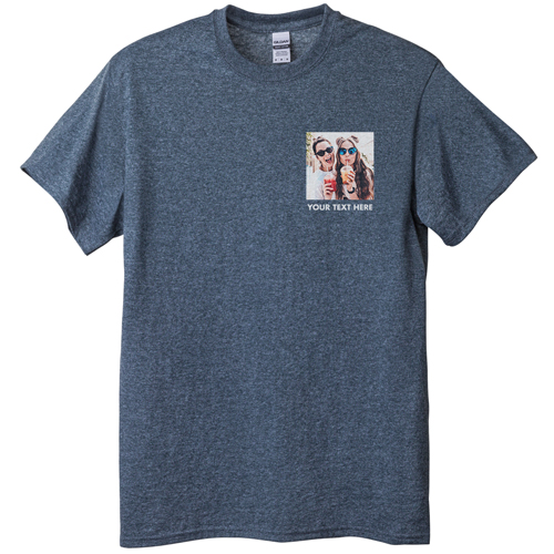 Pocket Gallery of One T-shirt, Adult (L), Gray, Customizable front & back, White, white