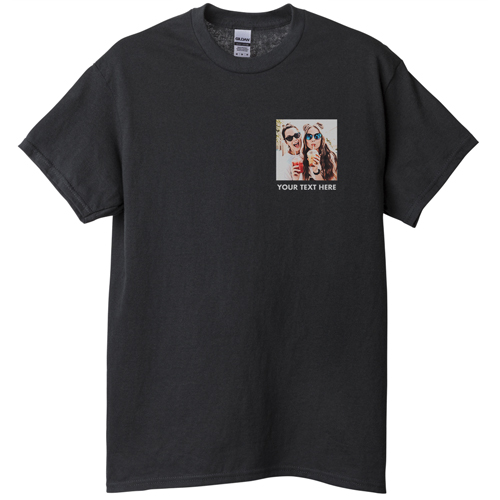 Pocket Gallery of One T-shirt, Adult (XL), Black, Customizable front & back, White, white