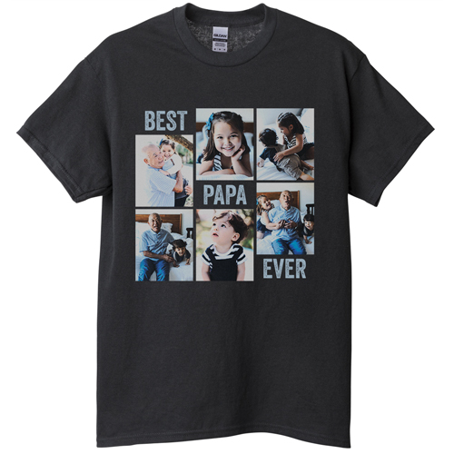 Gallery of Six T-shirt, Adult (XL), Black, Customizable front, White, white