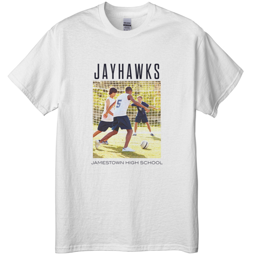 Gallery of One Portrait T-shirt, Adult (XL), White, Customizable front & back, White
