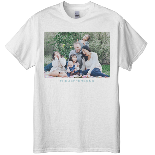 Photo Gallery Landscape T-shirt, Adult (XL), White, Customizable front, White, white