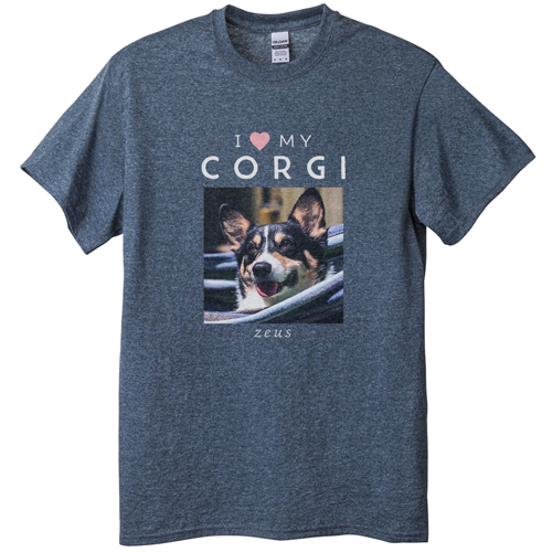 I Heart My T-shirt, Adult (XL), Gray, Customizable front, Black, black