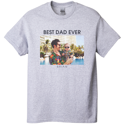 Text Gallery of One T-shirt, Adult (XL), Gray, Customizable front, White, white