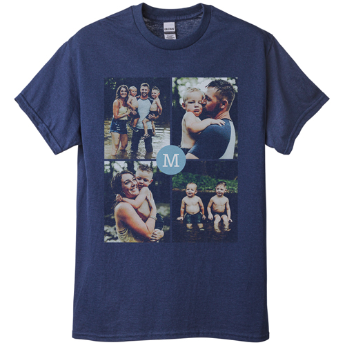 Gallery of Four Monogram T-shirt, Adult (XL), Navy, Customizable front, Blue
