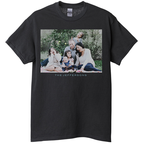 Photo Gallery Landscape T-shirt, Adult (XXL), Black, Customizable front, White