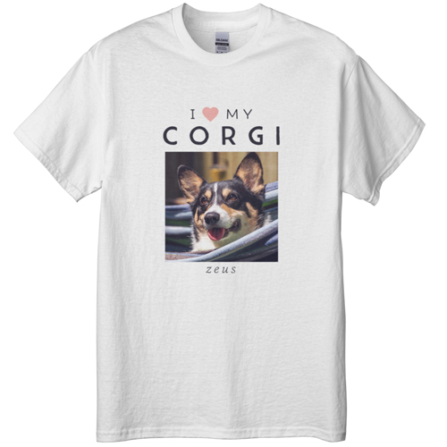 I Heart My T-shirt, Adult (XXL), White, Customizable front, Black, black