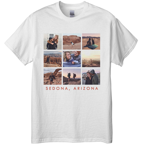 Gallery of Nine T-shirt, Adult (XXL), White, Customizable front, White, white