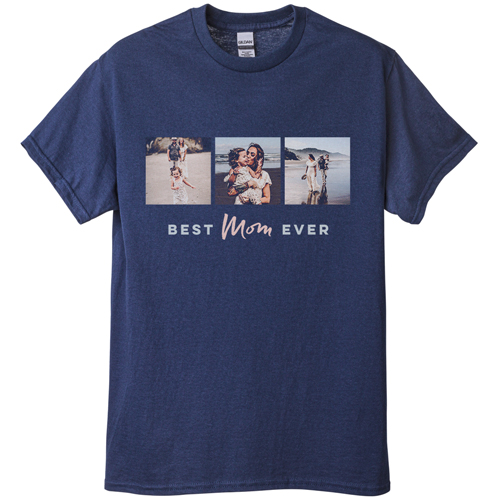 The Best Three T-shirt, Adult (XXL), Navy, Customizable front & back, White