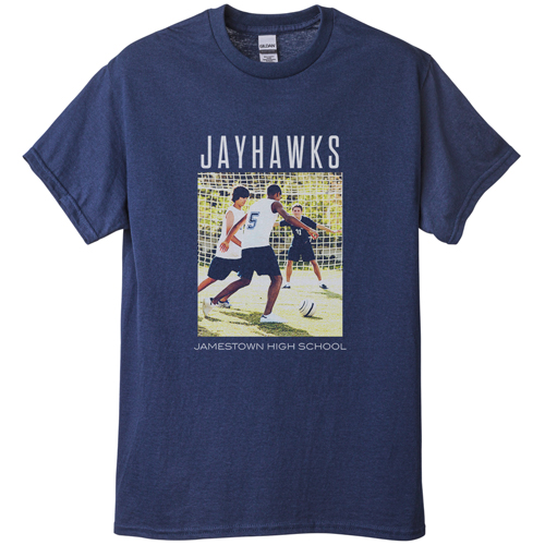 Gallery of One Portrait T-shirt, Adult (XXL), Navy, Customizable front, White, white