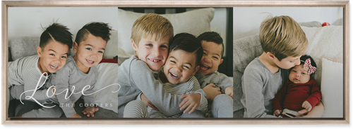 Just Love Pano Trio Wall Art, Metallic, Single piece, Mounted, 12x36, White