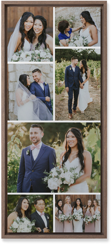 Gallery of Seven Pano Wall Art, Walnut, Single piece, Mounted, 10x24, Multicolor, multi