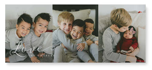 Just Love Pano Trio Wall Art, No Frame, Single piece, Mounted, 10x24, White, white