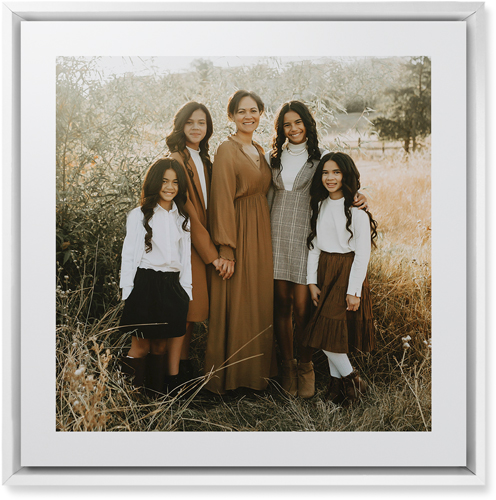 Simple Gallery of One Border Portrait Wall Art, White, Single piece, Mounted, 16x16, Multicolor, multi