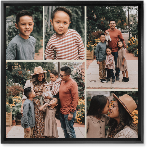 Gallery of Five Wall Art, Black, Single piece, Mounted, 16x16, Multicolor, multi