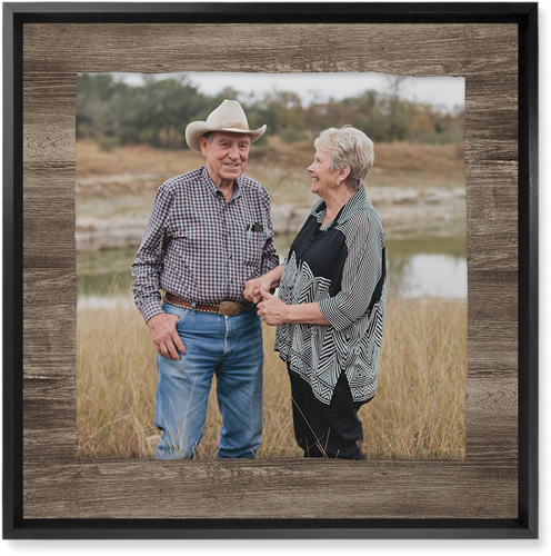 Countryside Portrait Wall Art, Black, Single piece, Mounted, 16x16, Brown