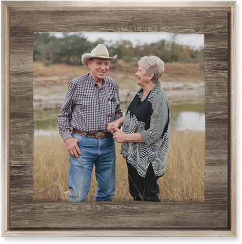 Countryside Portrait Wall Art, Metallic, Single piece, Mounted, 16x16, Brown, wood