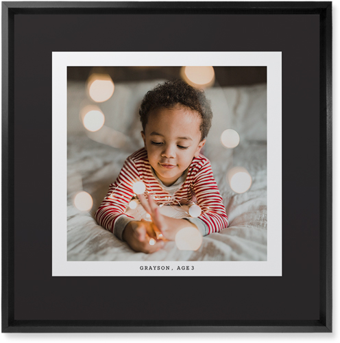 Frame Up Wall Art, Black, Single piece, Mounted, 16x16, Gray, charcoal