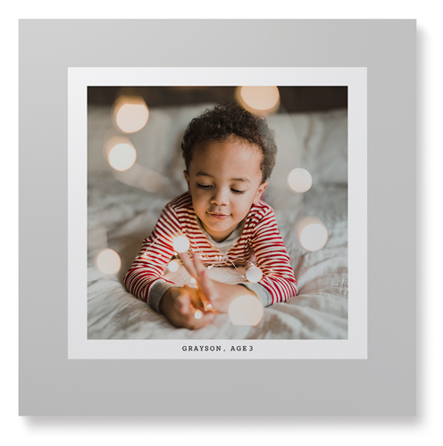 Frame Up Wall Art, No Frame, Single piece, Mounted, 16x16, Gray, silver lining