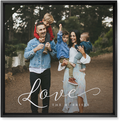 Just Love Portrait Wall Art, Black, Single piece, Mounted, 16x16, White, white