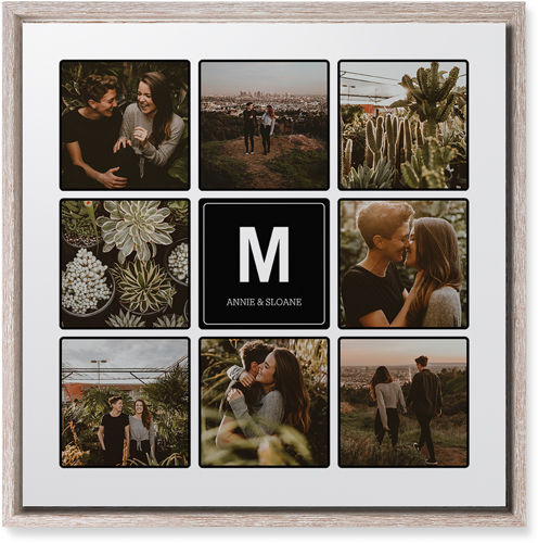 Photo Tiles Wall Art, Rustic, Single piece, Mounted, 16x16, Black