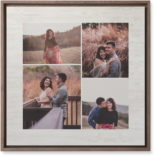 Four Winds Wall Art, Walnut, Single piece, Mounted, 16x16, Beige, wheat