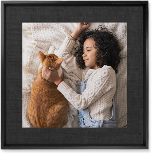 Full Frame One Wall Art, Black, Single piece, Mounted, 16x16, Black