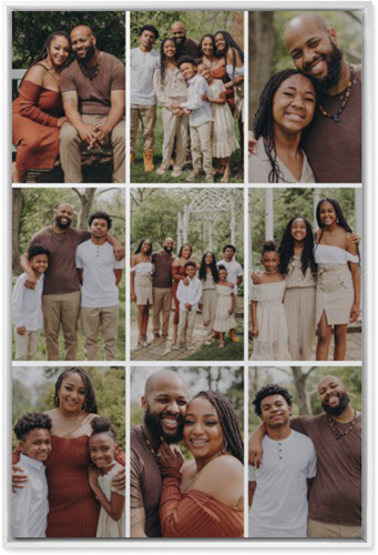 Gallery Grid of Nine Wall Art, White, Single piece, Mounted, 24x36, Multicolor, multi