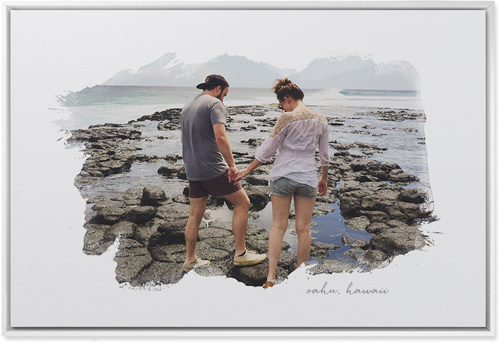 Brushstrokes Wall Art, White, Single piece, Mounted, 24x36, White, white