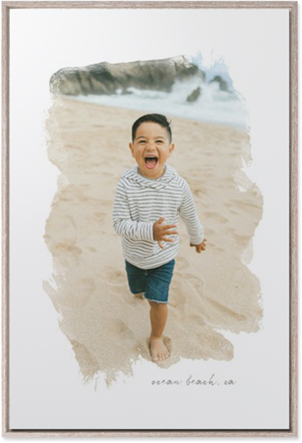 Brushstrokes Portrait Wall Art, Rustic, Single piece, Mounted, 24x36, White, white