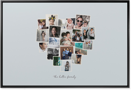 Heart Strings Wall Art, Black, Single piece, Mounted, 24x36, Gray, air